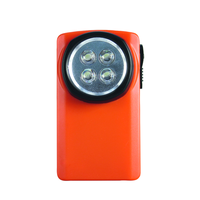 Lampe de poche LED plastique orange