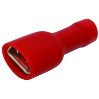 Manicotto piatto completamente isolato 6.3x0.8mm (0.25-1.5mm2) rosso PU 100 pz.