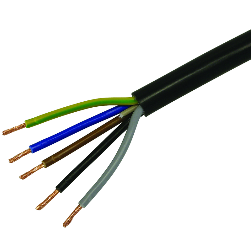 Td Kabel 5x2.5mm² schwarz Spule 33m
