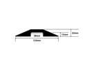 D-Line Goulotte de sol 133x22mm 765mm noire
