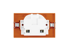 FLF Prise 1xT23 (16A/250V) avec bornes à fiche Gr.1 or