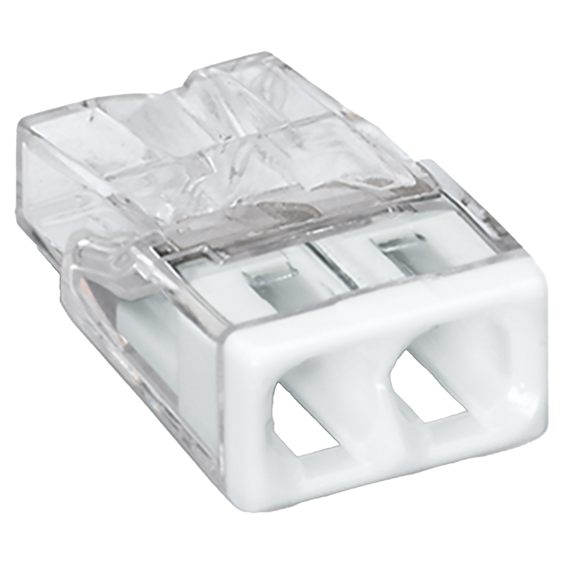 WAGO Borne à fiche COMPACT 2x 0.5-2.5mm² tr/bl UE 40 pcs.
