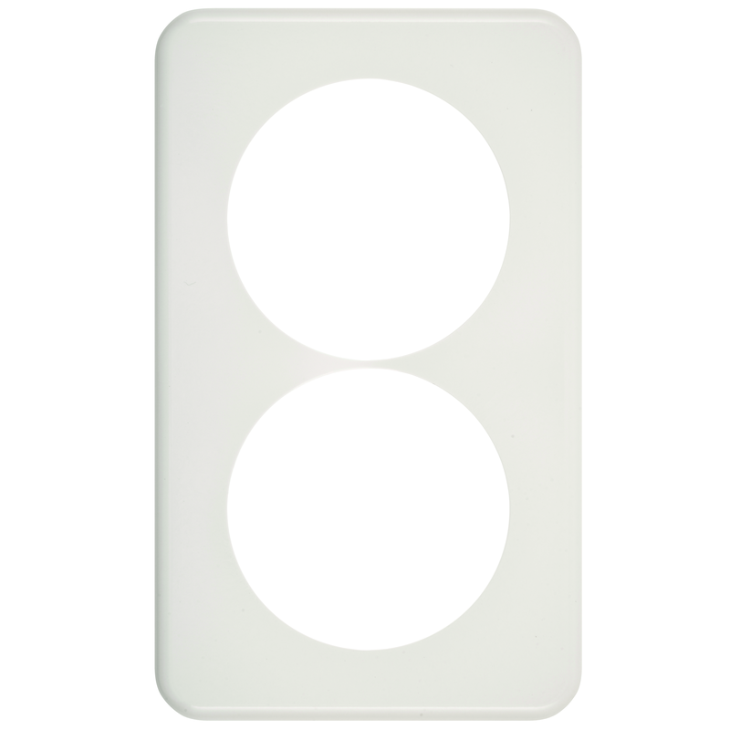 STANDARDdue Plaque de recouvrement à enc. DOUBLE Ø 58mm bl