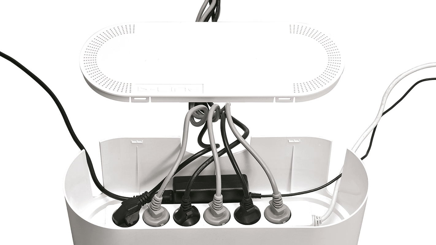 D-Line Kabelmanagement Design Box weiss 325x120x115mm
