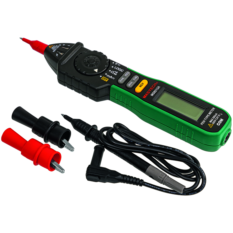 MASTECH Multimètre à stylo MS8212A AC/DC (0.2-600V/0.02-0.2A) CATIII 600V ve/nr
