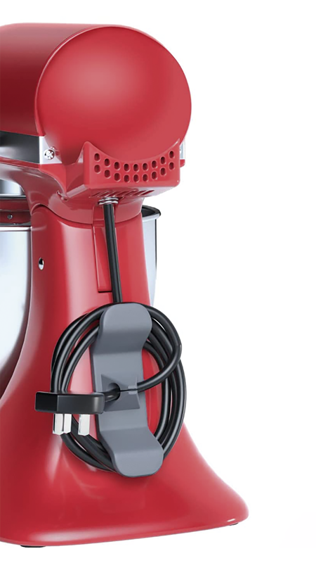 Dispositif d'enroulement de câble set de 4 pièces autocollantes gris