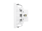 FLF Steckdose 1xT23 (16A/250V) mit Schraubklemmen Gr.1 ws