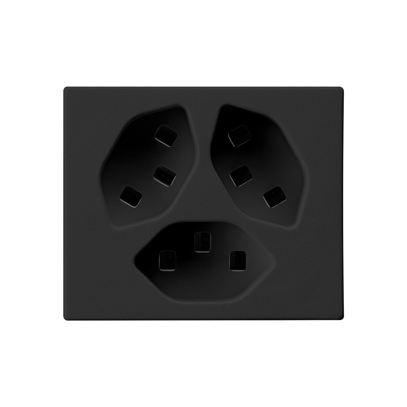 FLF Prise 3xT23 (16A/250V) avec bornes à fiche Gr.1 nr