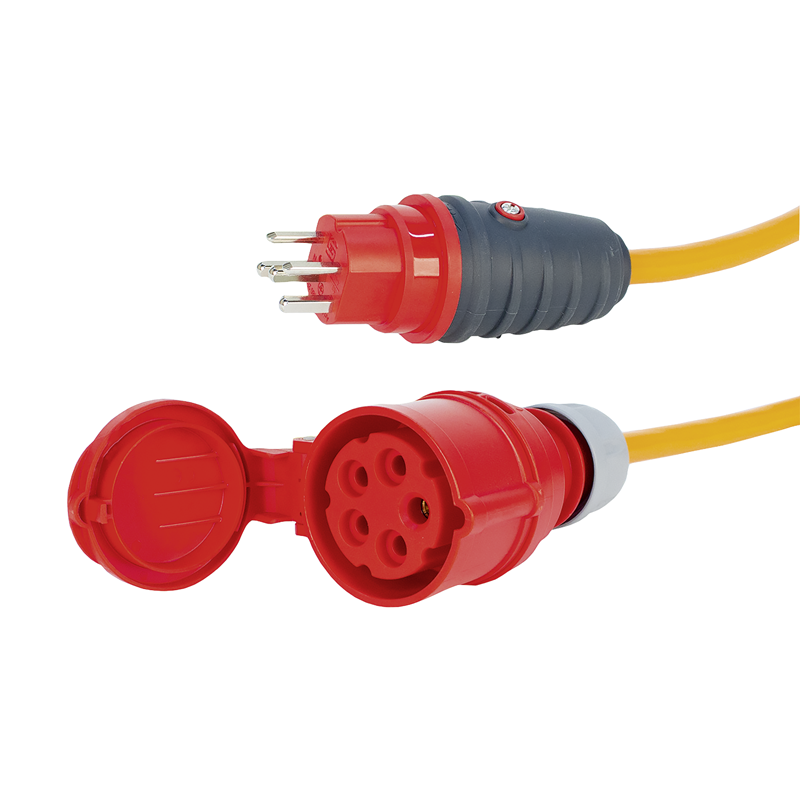 Prolunga elettrica PROFESSIONAL EPR-PUR 5x2.5mm2 0.3m T25-CEE16/5 IP55/IP44 ar