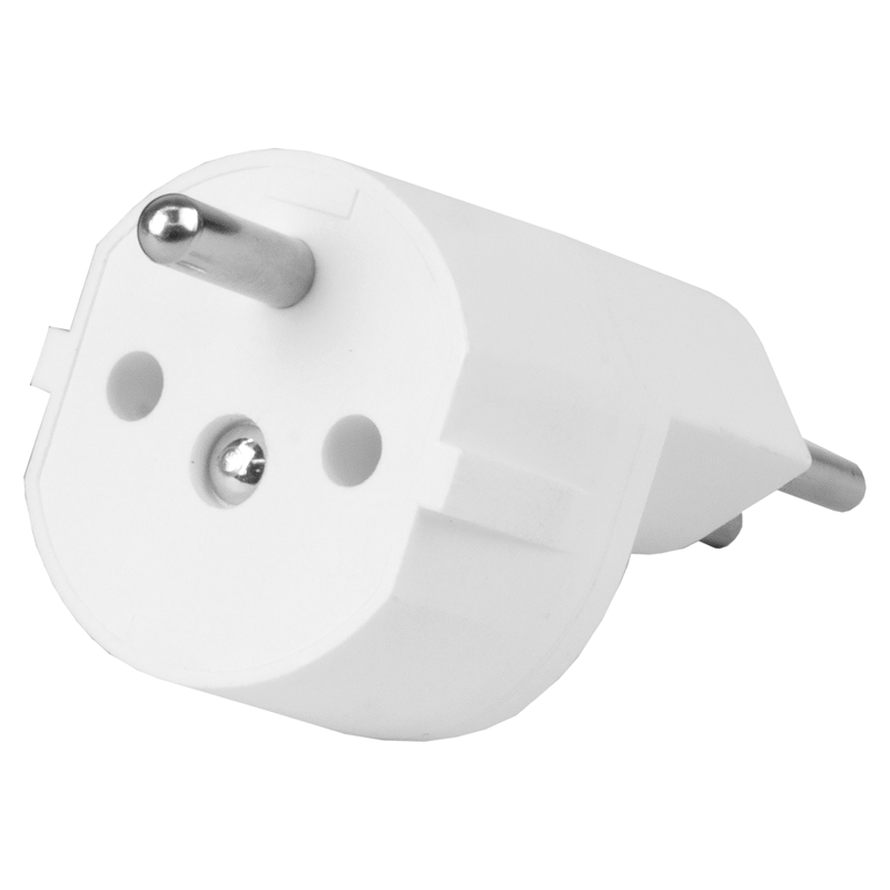 Adattatore FISSO Germania CEE7/7 - Svizzera T12 3 poli decentralizzato bi