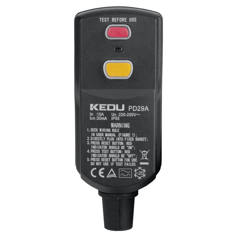 FI-Schutzstecker T13 IP55 PRCD PROTECT 10A/30mA 250V sw