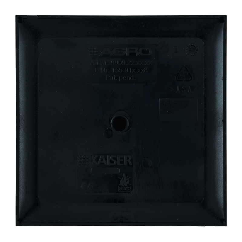 Steckdeckel schwarz mit isolierter Zentrumsschraube 130x130x7mm