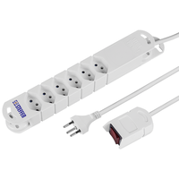 Presa multipla VARIABL 6xT13 3m con interruttore a cavo esterno e magneti bi