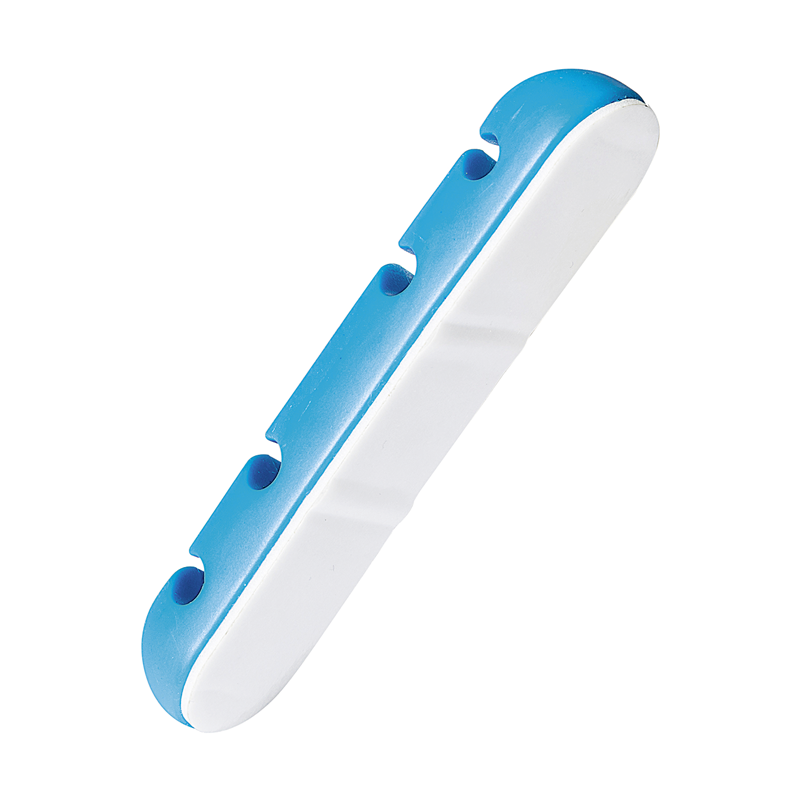 Clip de câble multi, set avec 3 pièces en bleu, vert et rose
