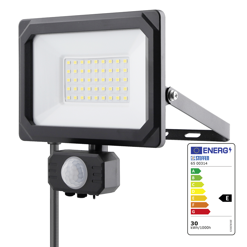 Lampadina muro esterno LED 30W con PIR 120° ne