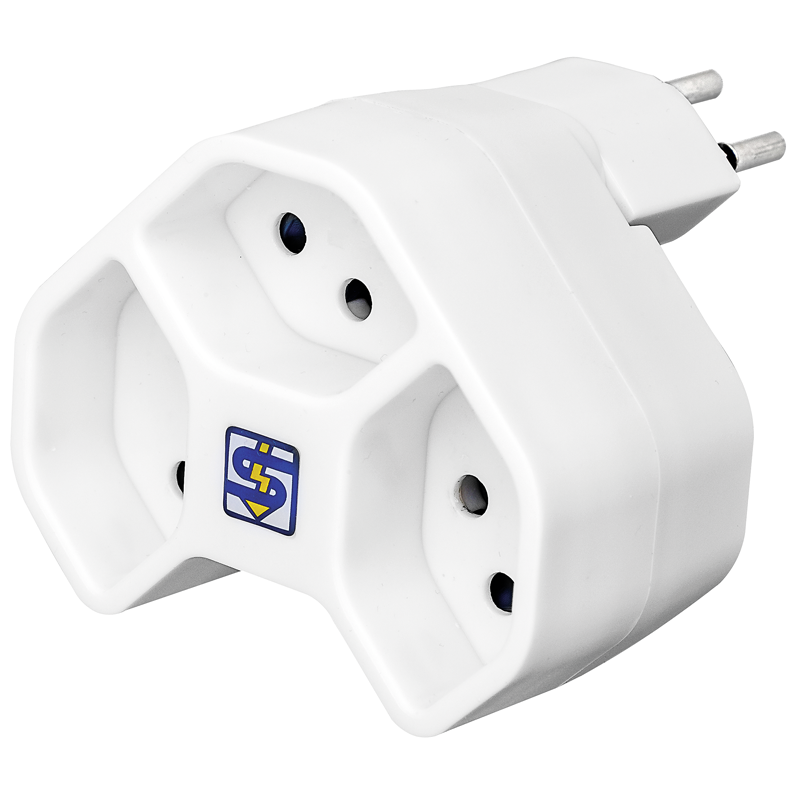 Mehrfachadapter MANTA 3xT13 drehbar 320° ws