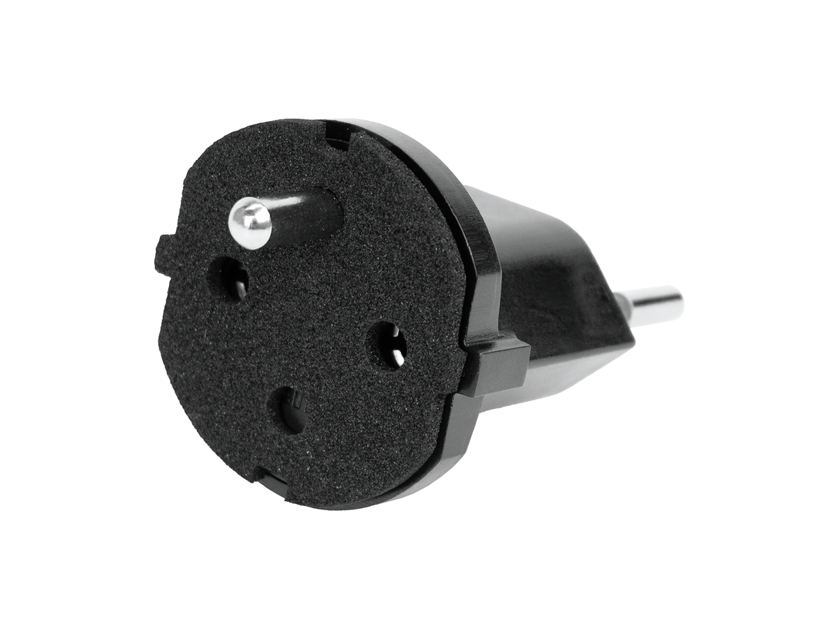 FIX Adapter Deutschland CEE7/7 - Schweiz T12 3-polig sw - A