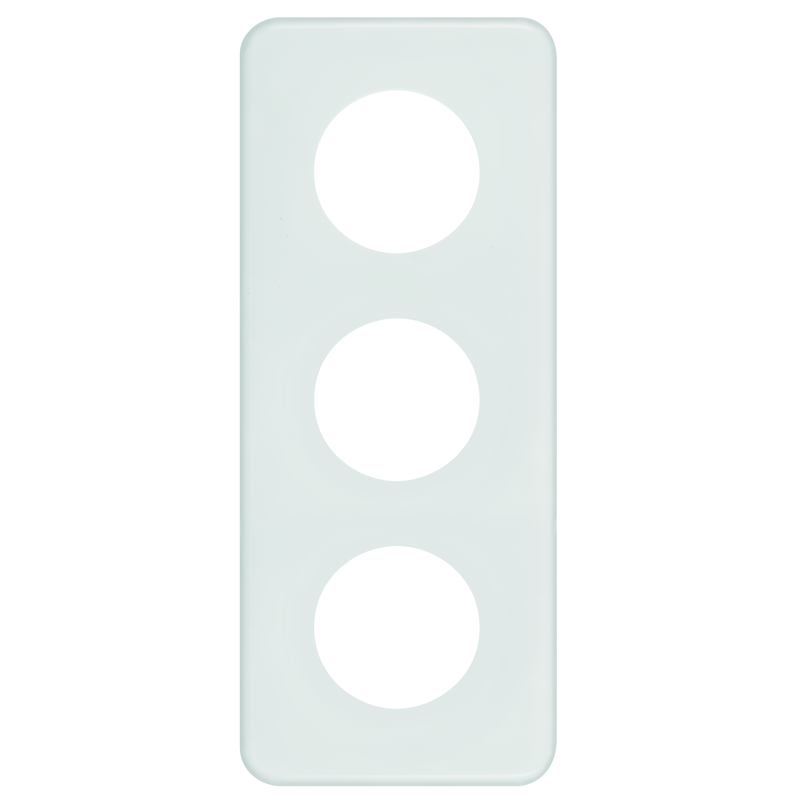 BASICO Cadre de recouvrement à enc. TRIPLE Ø 43mm bl