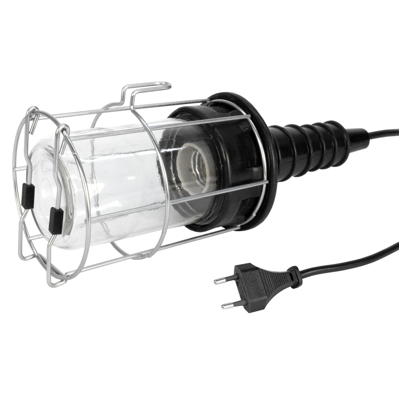 Gummi-Handlampe mit Glas, Gummi-Kabel 5m