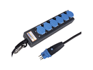 Presa multipla PROFESSIONAL 6xT13 GdV 3x1.5mm2 5m IP55 nr/bl