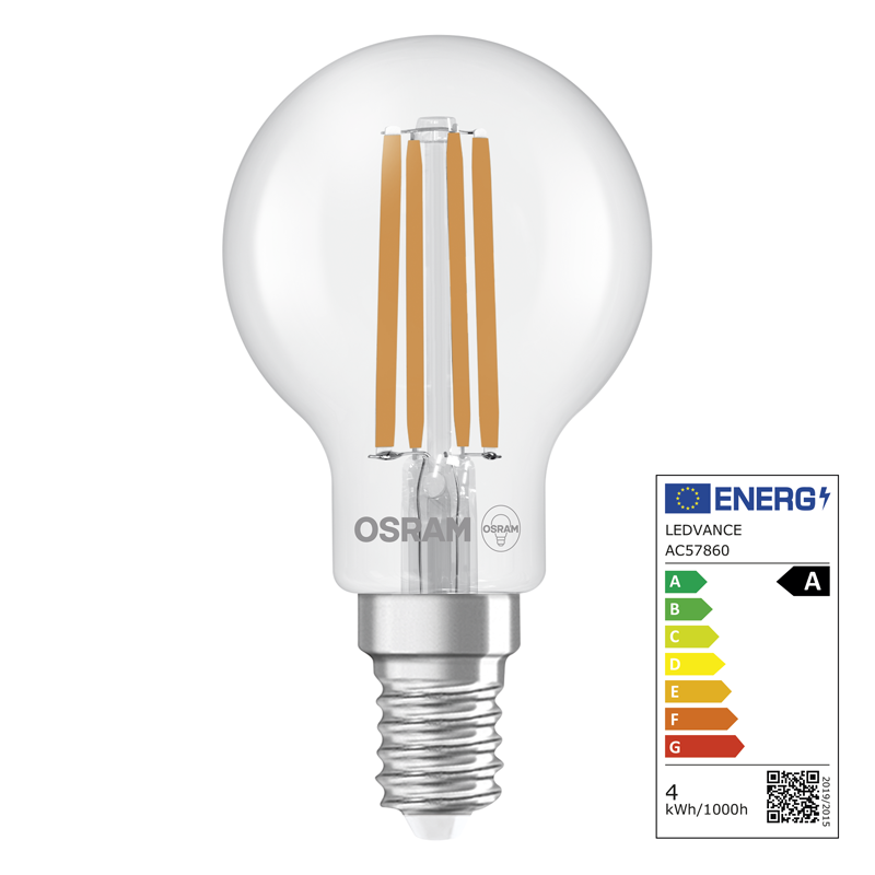 Osram LED Classic P E14 240V 3.8W 806lm WW