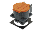 Prise à encastrer 1xT15 (10A/400V) IP55 anthracite couvercle orange