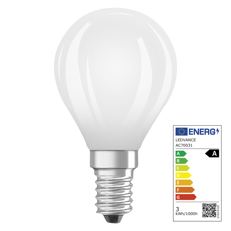 Osram LED Classic P E14 240V 2.2W 470lm WW
