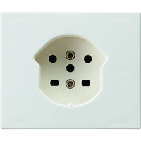 FLF Steckdose 1xT15 (10A/400V) mit Schraubklemmen Gr.2 ws