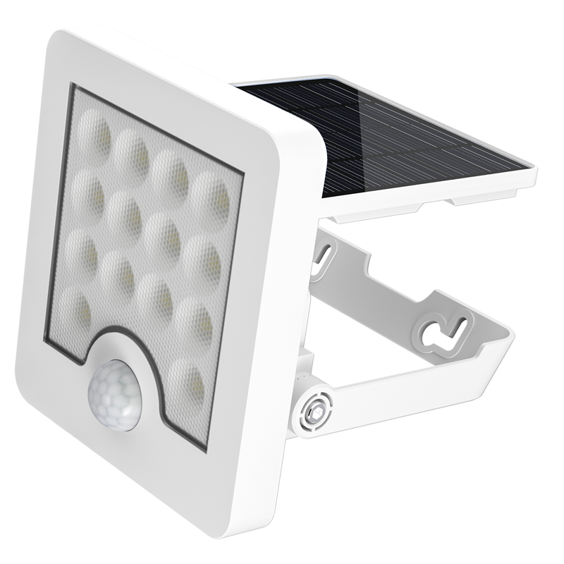 WORKLIGHT projecteur à LED solaire 5W blanc avec PIR 120° 6-8m