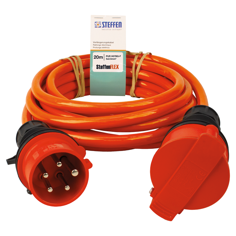 Verlängerungskabel STEFFENFLEX EPR-PUR 5G2.5mm² 20m CEE16/5-CEE16/5 IP44 or