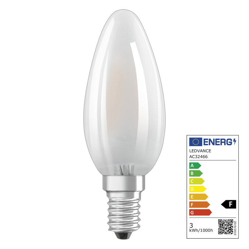 Osram LED Star Retrofit Classic B E14 240V 2.5W 250lm WW