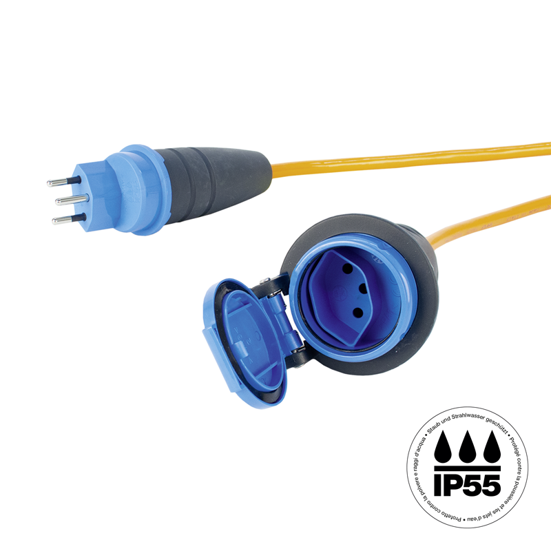 Verlängerungskabel PROFESSIONAL EPR-PUR 3x1.5mm2 10m T13-T13 IP55 or