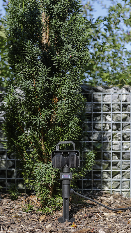 Prises de jardin GardenLine 2xT13 avec disjoncteur de surintensité 3m