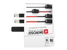 SKROSS Adaptateur de voyage Monde - Monde + 1xUSB-A + USB-C 2-pin max. 2.5A bl