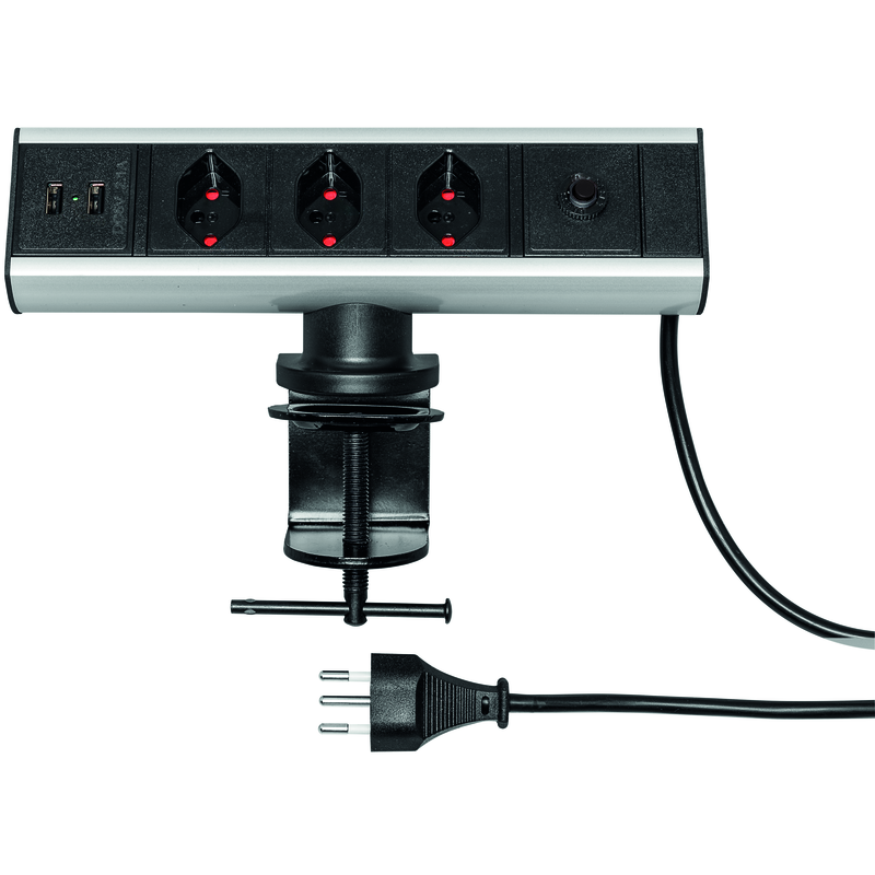 Presa multipla da tavolo DESK 3xT13 + 2xUSB-A 3m nr/ar