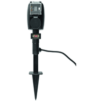 GardenLine Steckdosen-Erdpfahl mit Timer 2xT13 IP44 3m