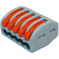 Morsetto a innesto CLASSIC 5x 0.08-4mm2 con leva di comando gr/ar PU 40 pz.
