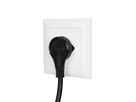Rallonge électrique noir Td 3x1mm² 0.25m T12-T13 avec côté fiche coudée plate