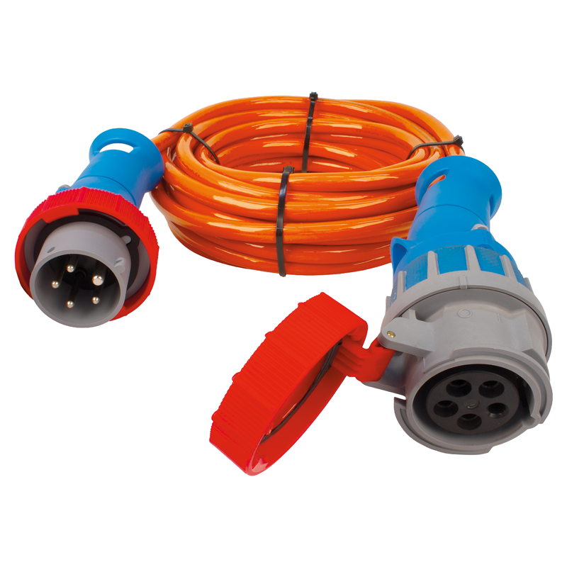 Rallonge électrique STEFFENFLEX EPR-PUR 5G2.5mm² 10m CEE16/5-CEE16/5 IP66 or