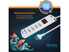 Steckdosenleiste TIDE  4xT13 3m mit Schalter und Haftmagnete ws