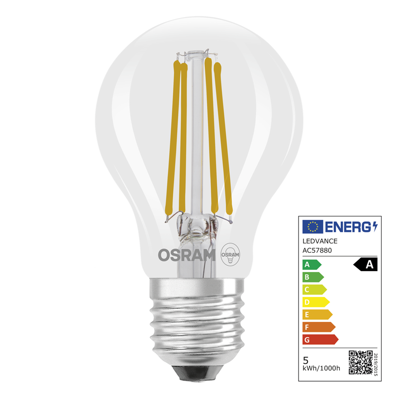 Osram LED Classic A E27 240V 5W 1055lm WW