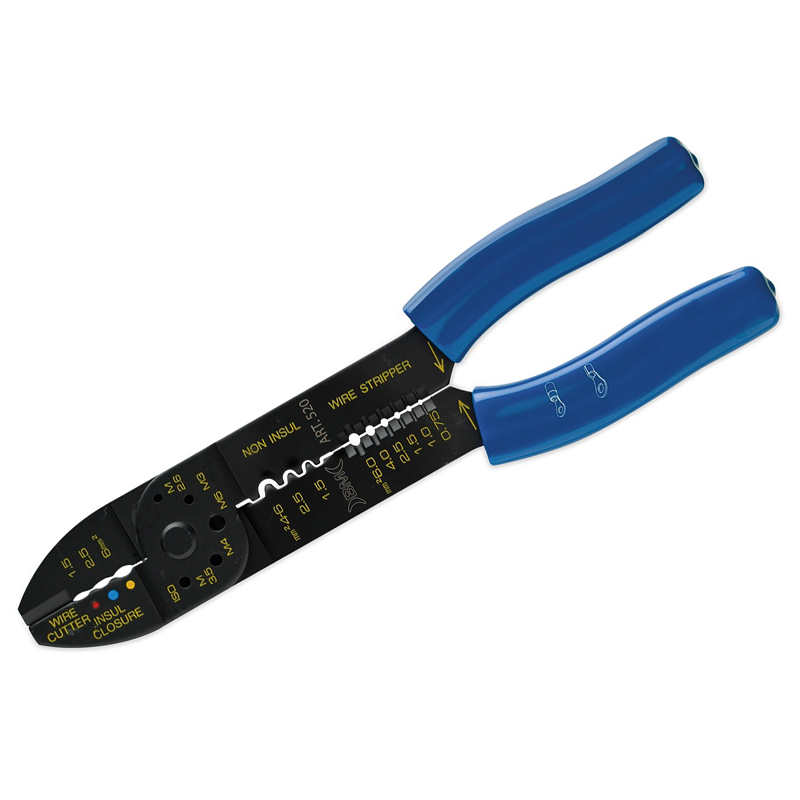 Pince à presser pour connecteurs isolés/non isolés 0,25-6mm² nr/bl