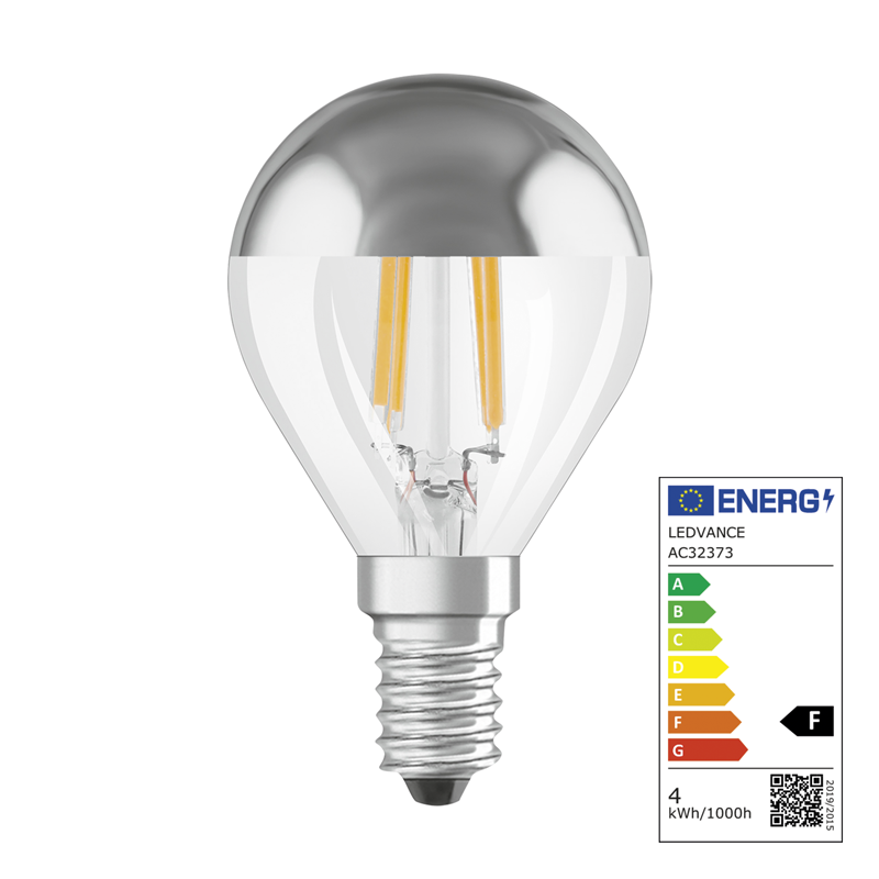 Osram LED Retrofit Classic P Mirror E14 240V 4W 350lm WW