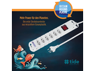 Steckdosenleiste TIDE  6xT13 3m mit Schalter und Haftmagnete ws
