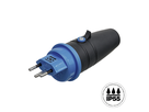 Stecker T13 IP55 anthrazitgrau/hellblau mit EAN