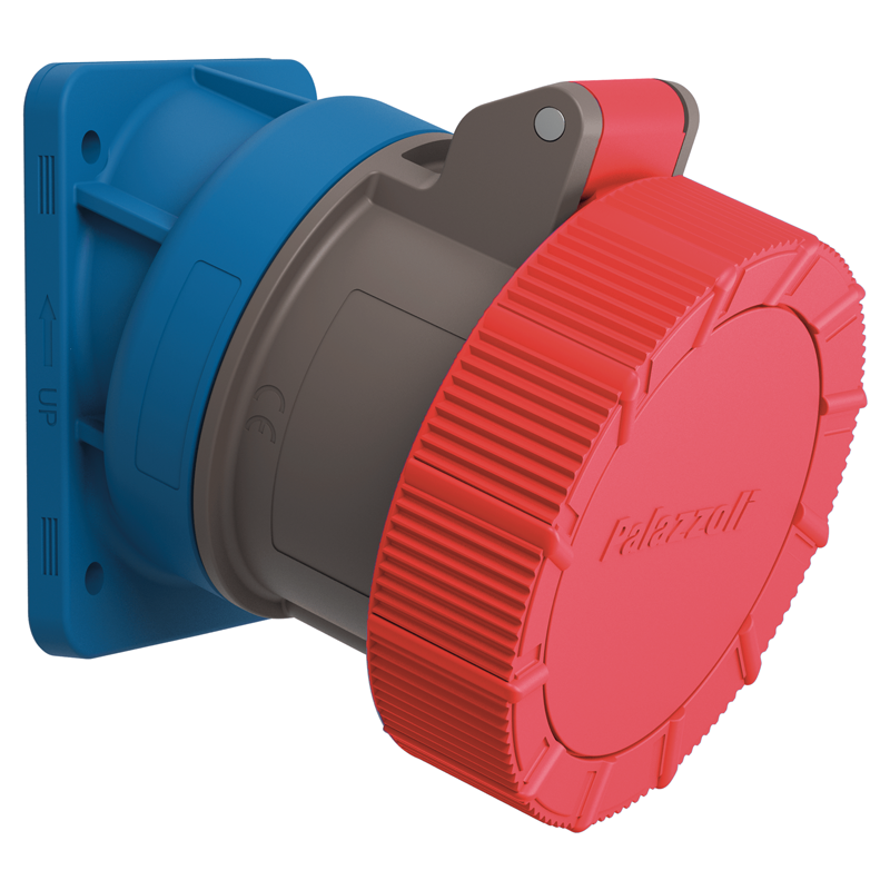 CEE 20° Winkel-Steckdose 16/5 400V 6h vernickelt