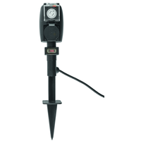 GardenLine Steckdosen-Erdpfahl mit Timer 2xT13 mit Breaker Switch 3m T12