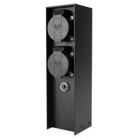 GardenLine Steckdosensäule 2xT13 IP55 mit Überstromschutzschalter