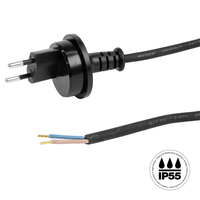 Cavo di collegamento GdV 2x1mm2 3m nero T11 IP55