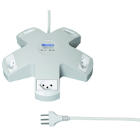 Steckdosenleiste STAR 5xT13 + 2xUSB-A 3m gr/ws